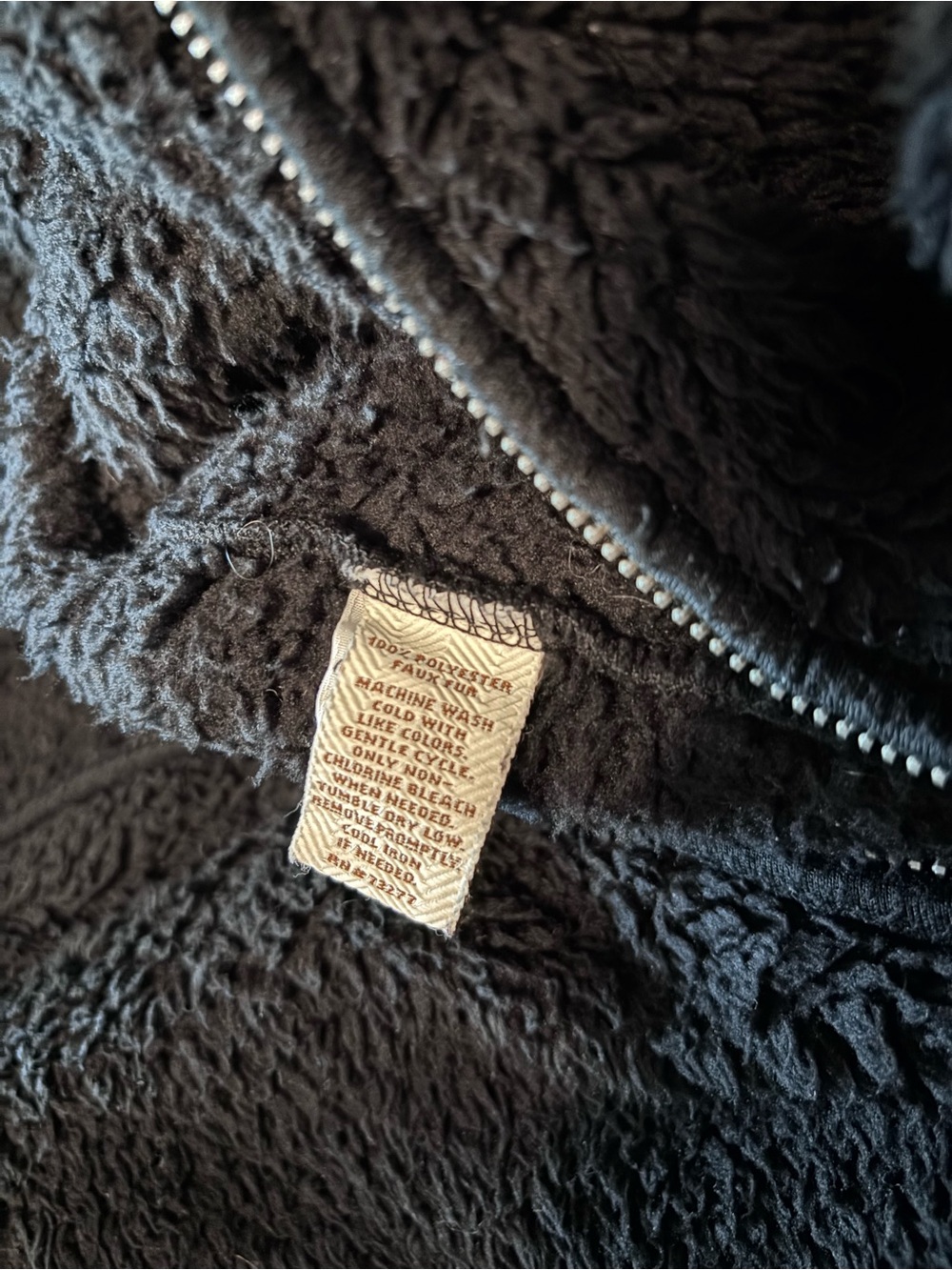 Sonoma Black Women's Zip-Up Faux Fur Jacket Size XL - Picture 6 of 10